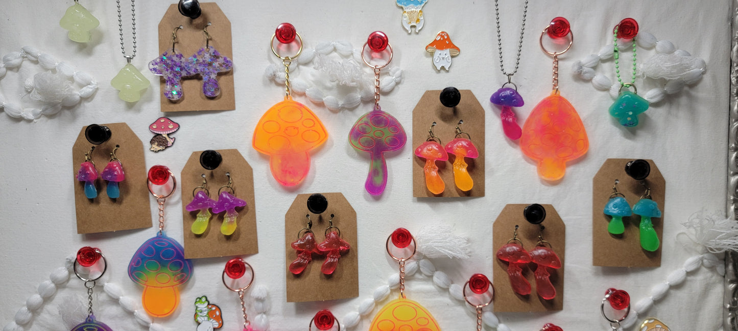 Mushroom Ear Rings