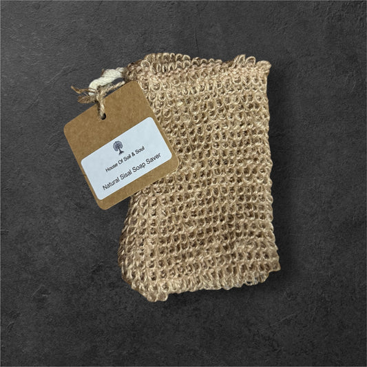 🫧 “Sisal Suds Saver” – Natural Soap Bag